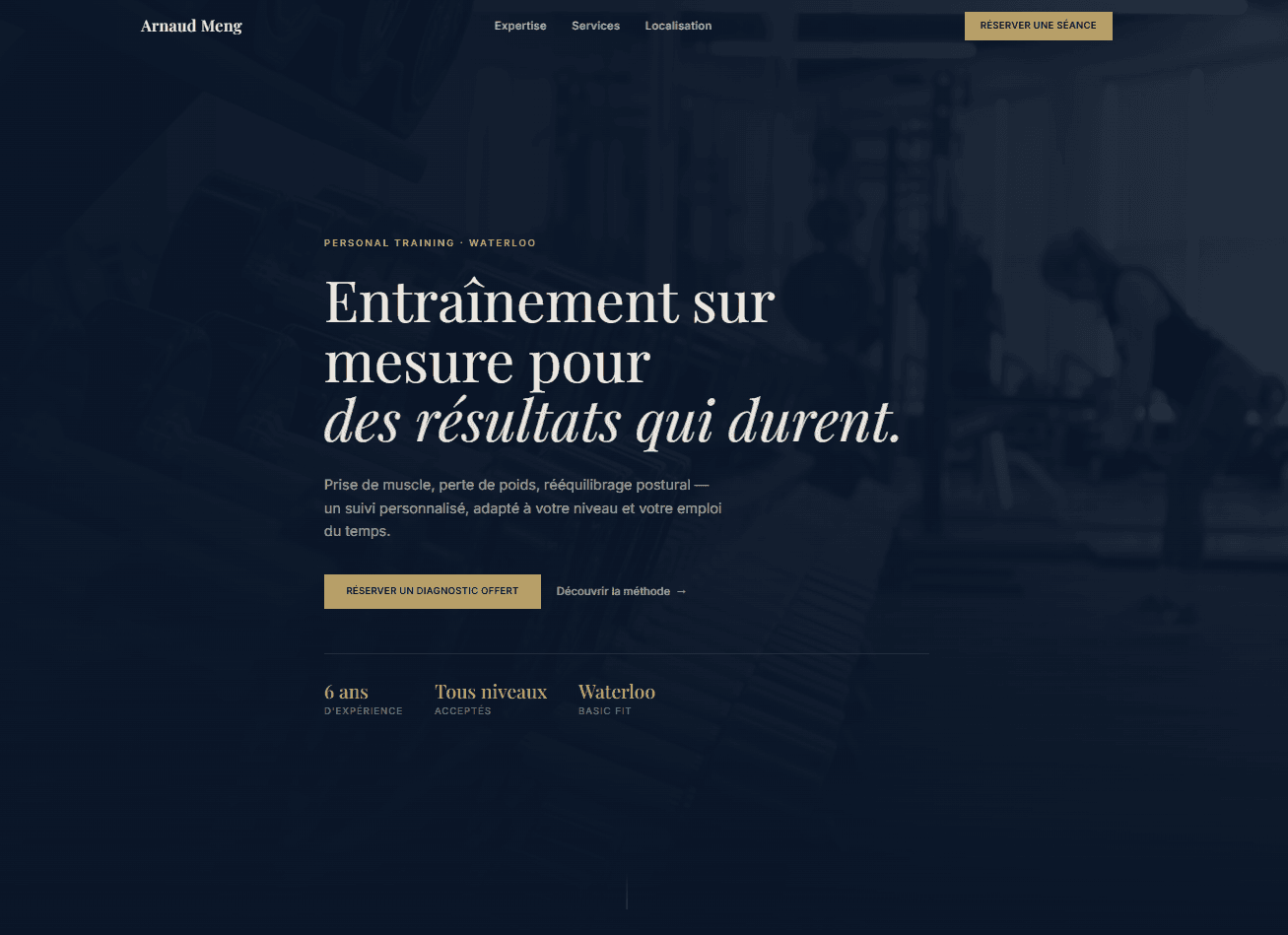 Site de coach personnel